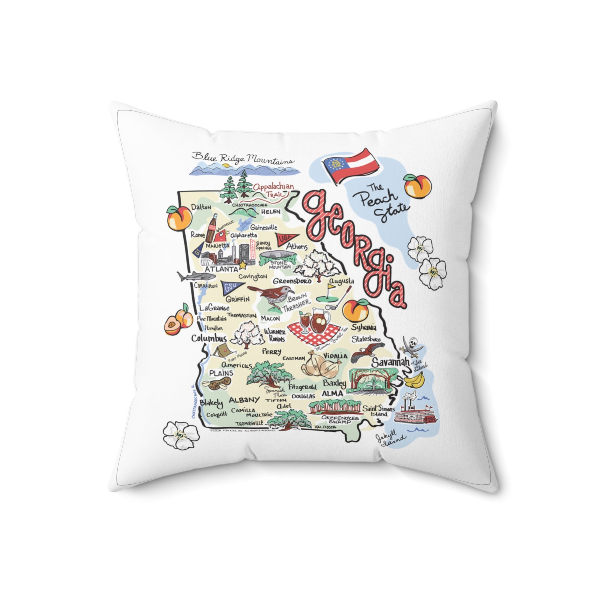 Georgia Map Pillow