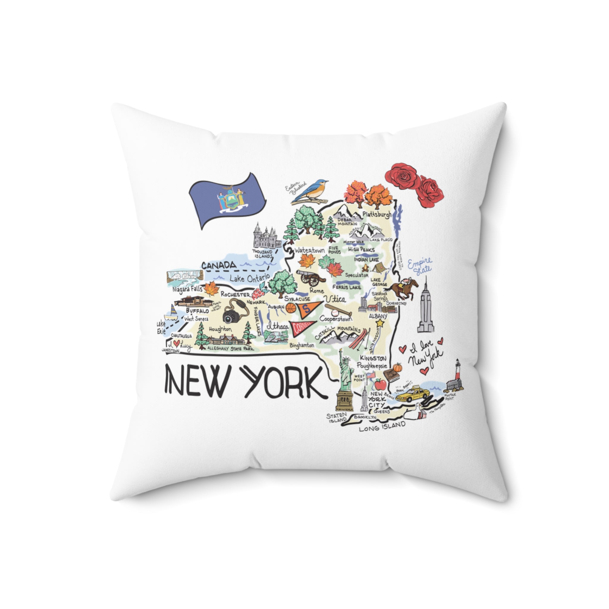 New York Map Pillow