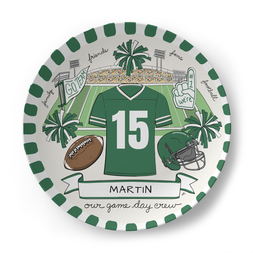 Our Game Day Crew Plate - Green