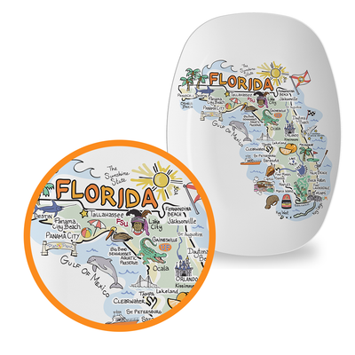 Florida Map Platter