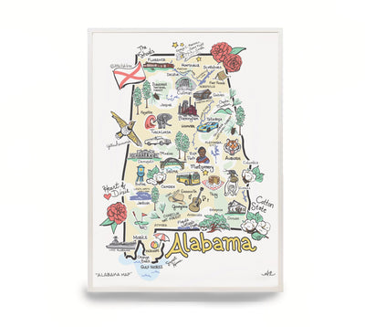 Alabama Map Print