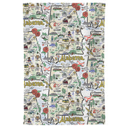 Alabama Map Repeat Kitchen Towel