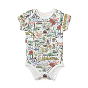 Alabama Map Baby One-Piece - JERSEY