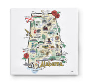 Alabama Square Canvas Art