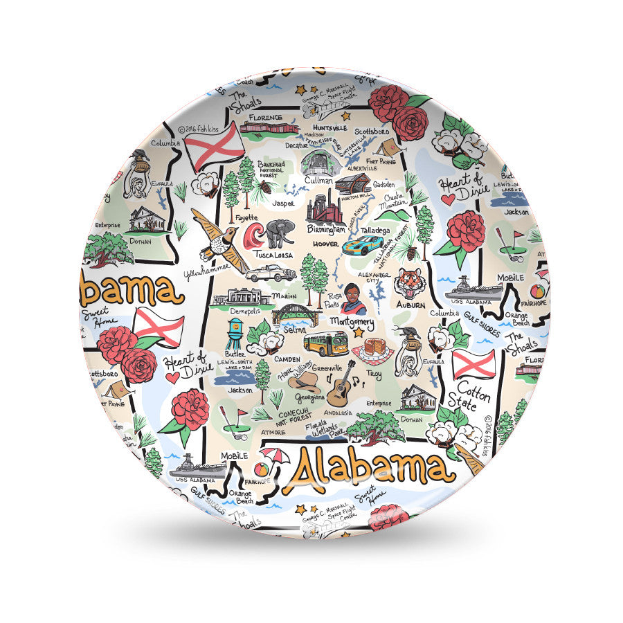 Alabama Map Plate