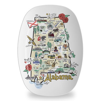 Alabama Map Platter