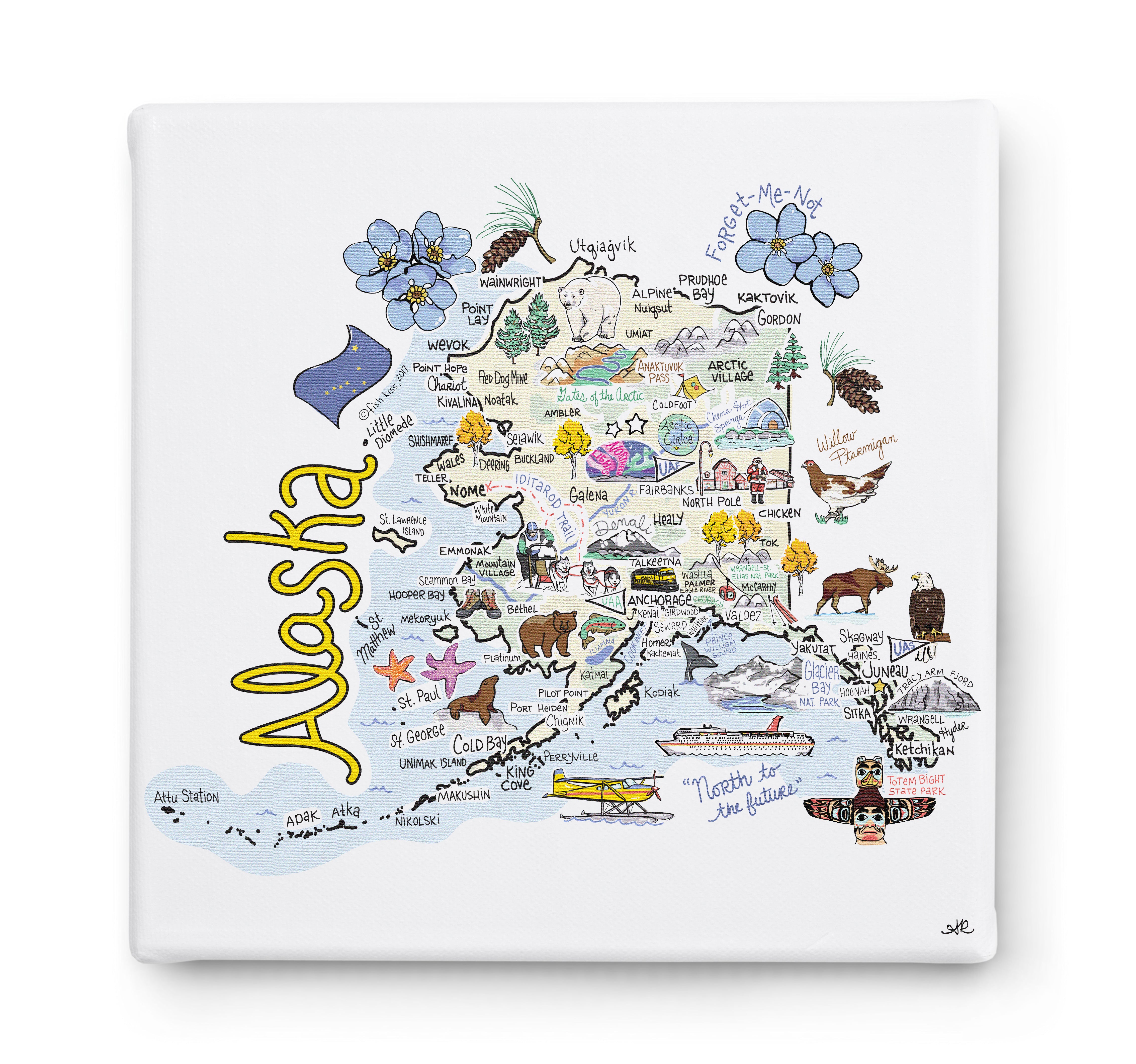 Alaska Square Canvas Art