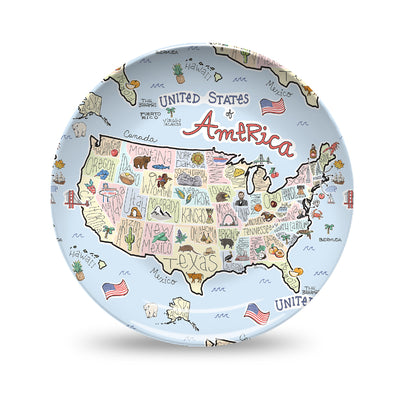 America Map Plate