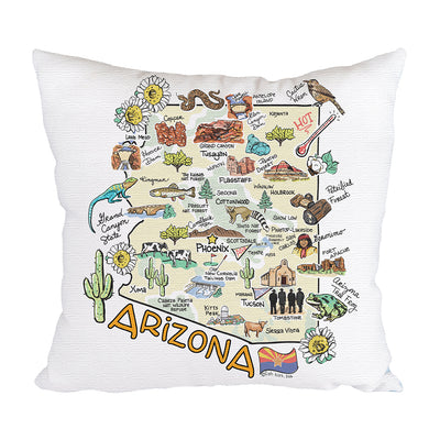 Arizona Map Pillow