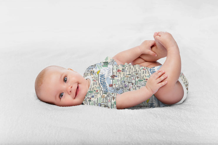 Arizona Map Baby One-Piece - JERSEY