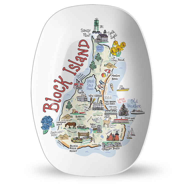 Block Island Map Platter