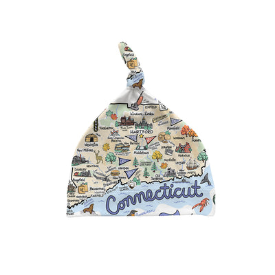 Connecticut Map Baby Hat - JERSEY
