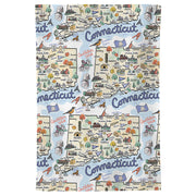 Connecticut Map Repeat Kitchen Towel