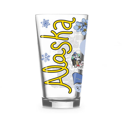 Custom Alaska 16 oz. Glass