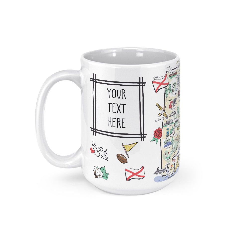 Custom Alabama Map Mug