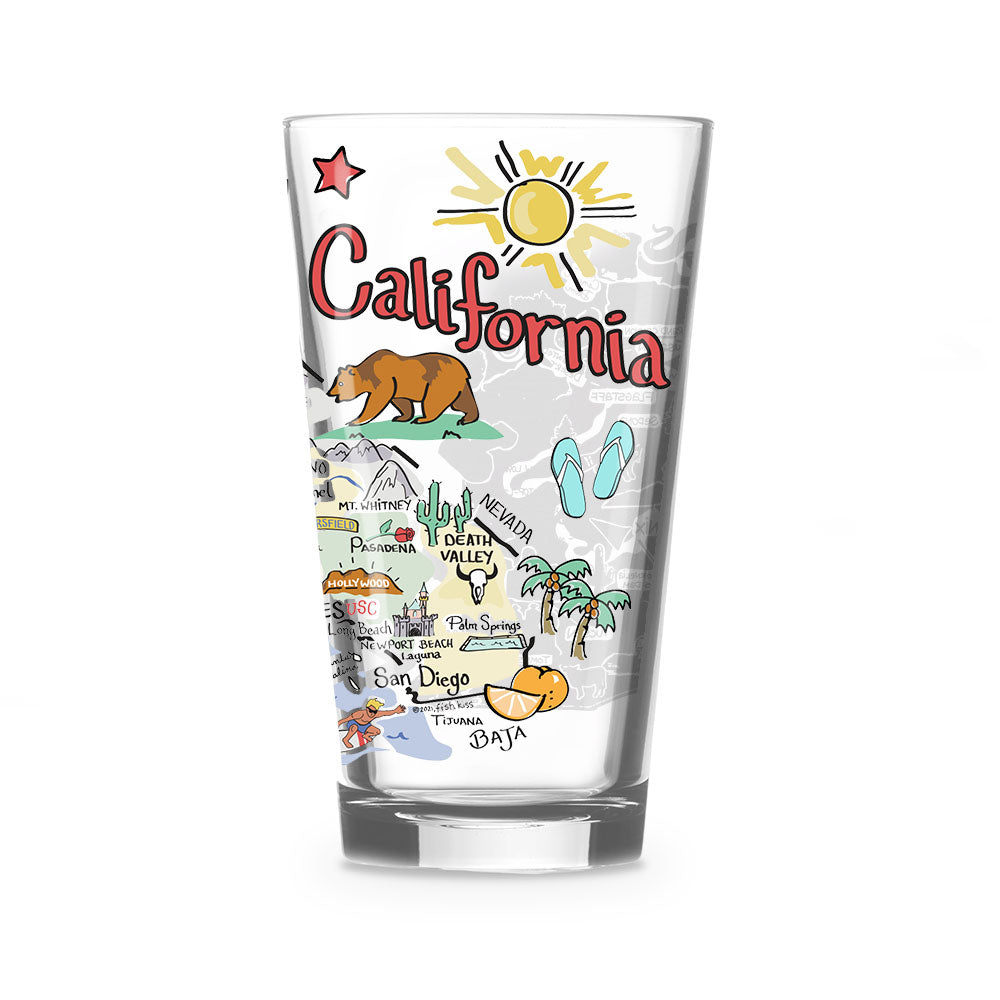California Map Glass