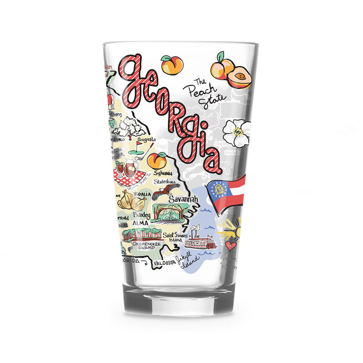 Custom Georgia 16 oz. Glass