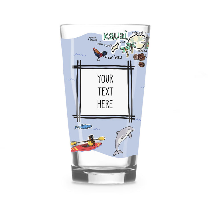 Custom Hawaii 16 oz. Glass