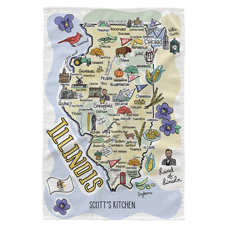 Illinois Kitchen Towel
