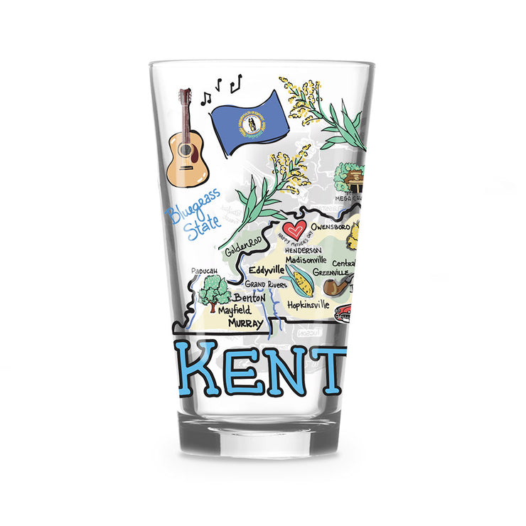 Custom Kentucky 16 oz. Glass