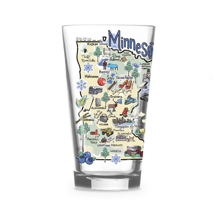 Custom Minnesota 16 oz. Glass