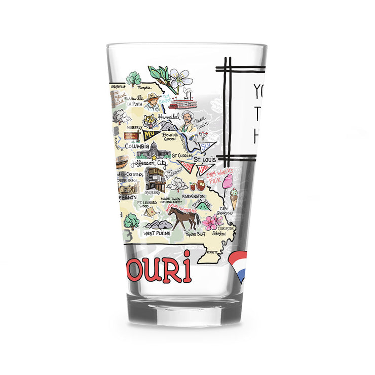 Custom Missouri 16 oz. Glass