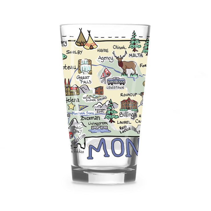Custom Montana 16 oz. Glass