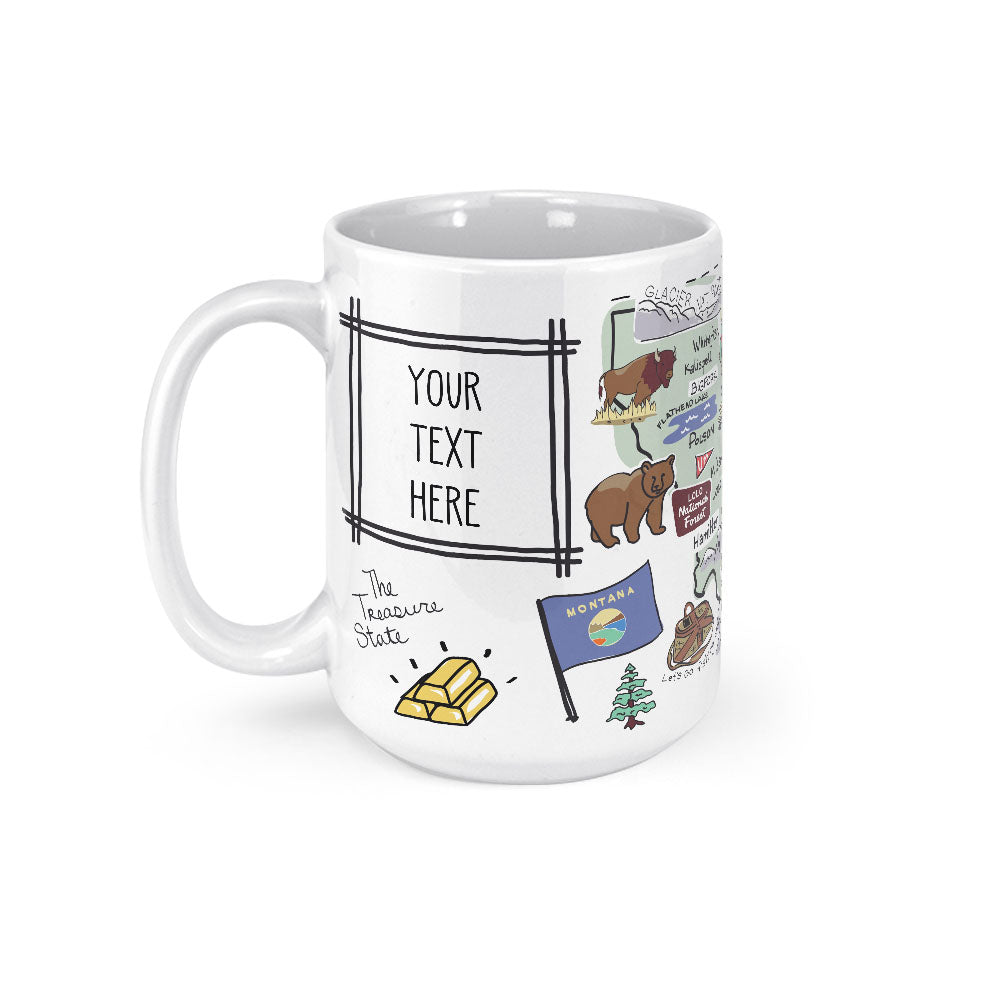 Custom Montana Map Mug