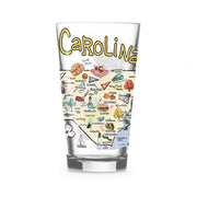 Custom North Carolina 16 oz. Glass