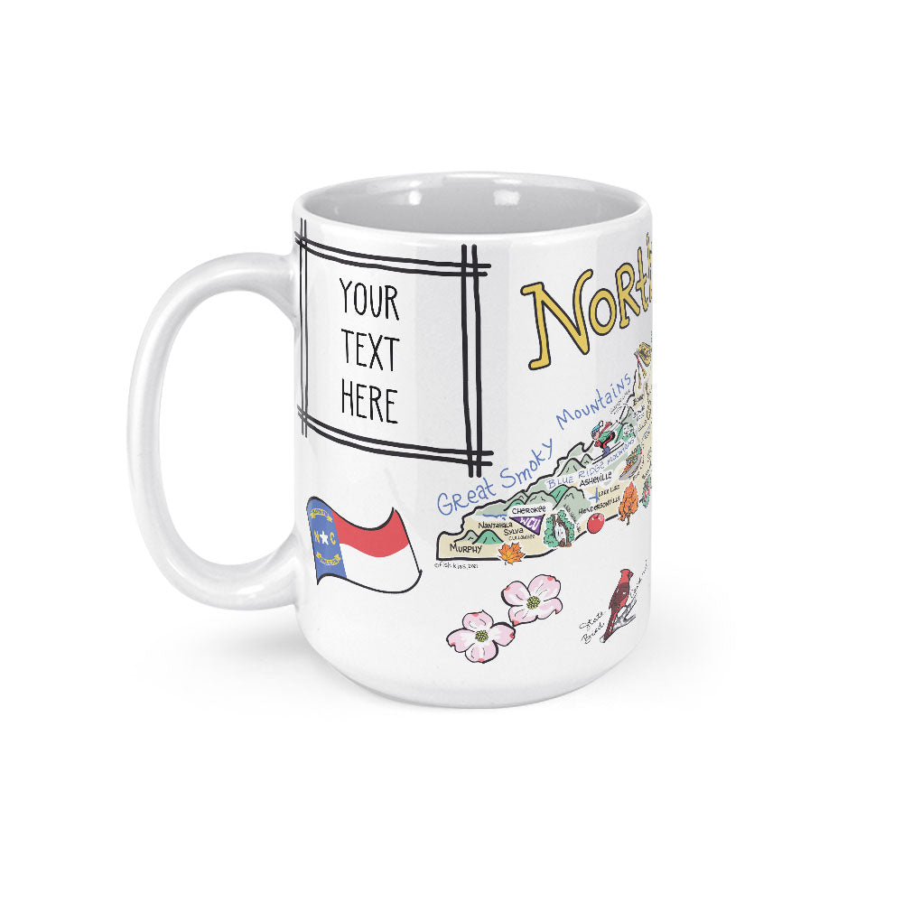 Custom North Carolina Map Mug