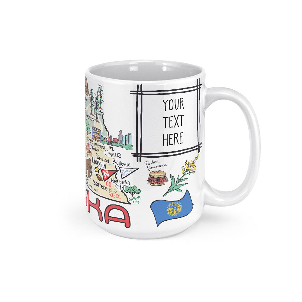 Custom Nebraska Map Mug