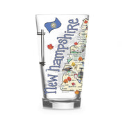 Custom New Hampshire 16 oz. Glass