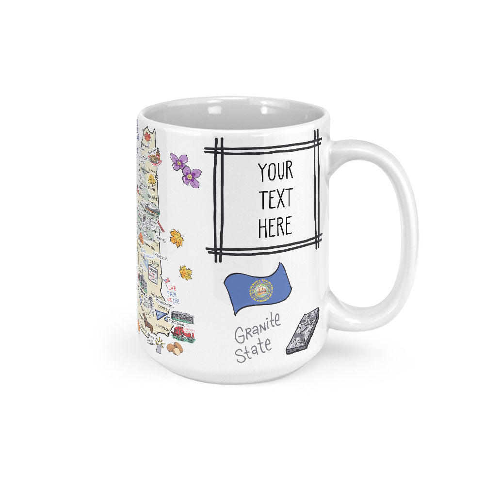 Custom New Hampshire Map Mug
