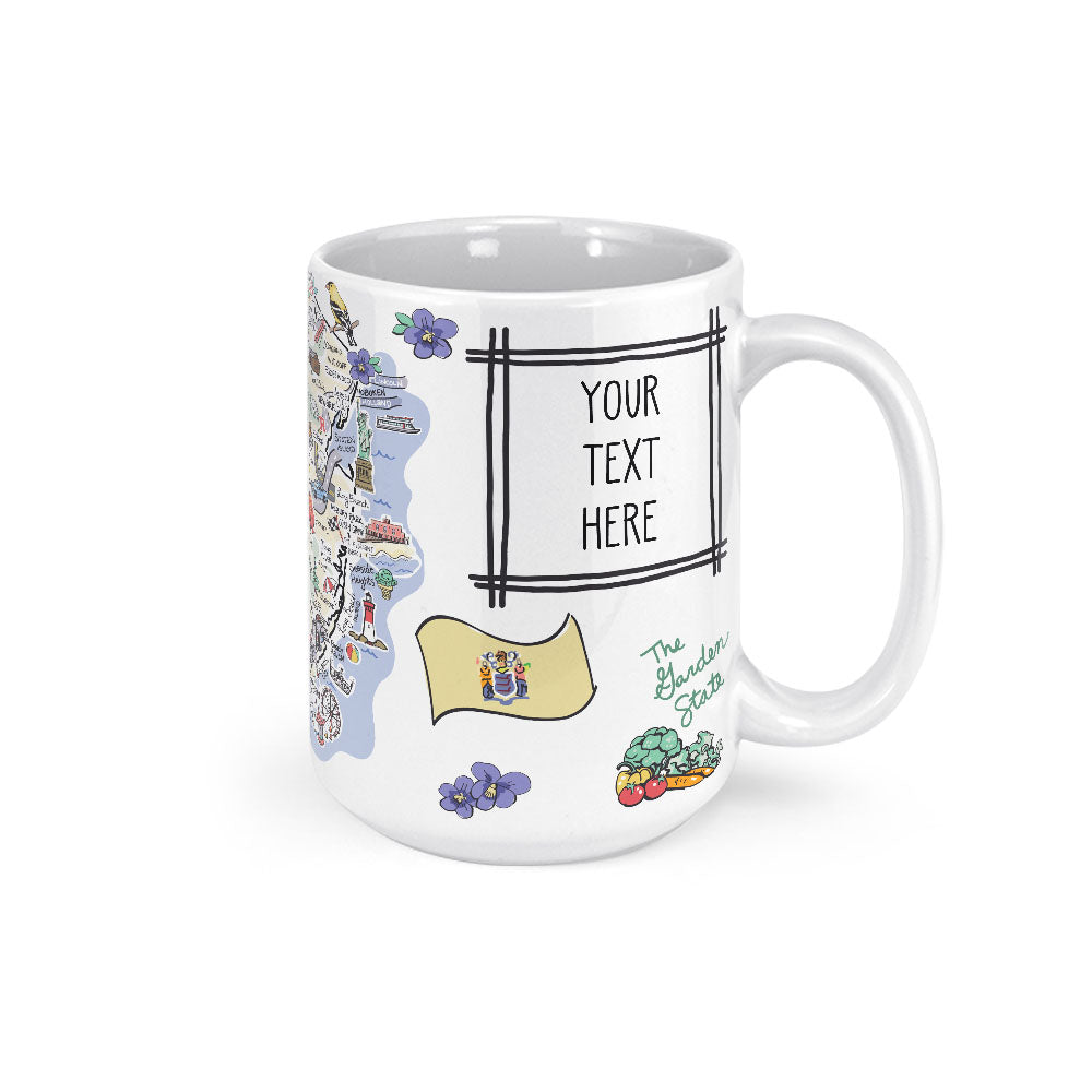Custom New Jersey Map Mug