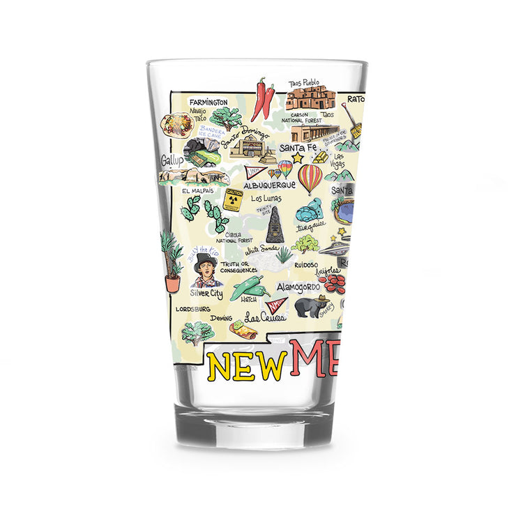 Custom New Mexico 16 oz. Glass