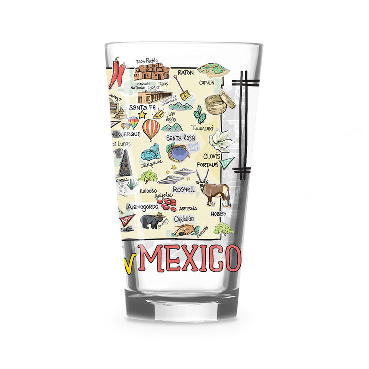 Custom New Mexico 16 oz. Glass