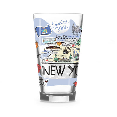 Custom New York 16 oz. Glass