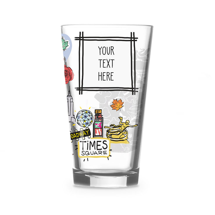 Custom New York 16 oz. Glass