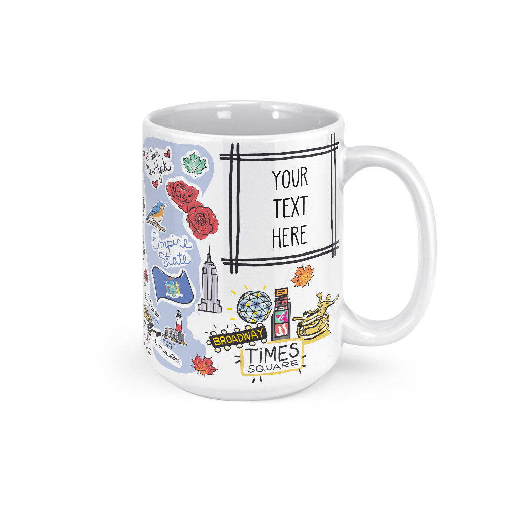 Custom New York Map Mug