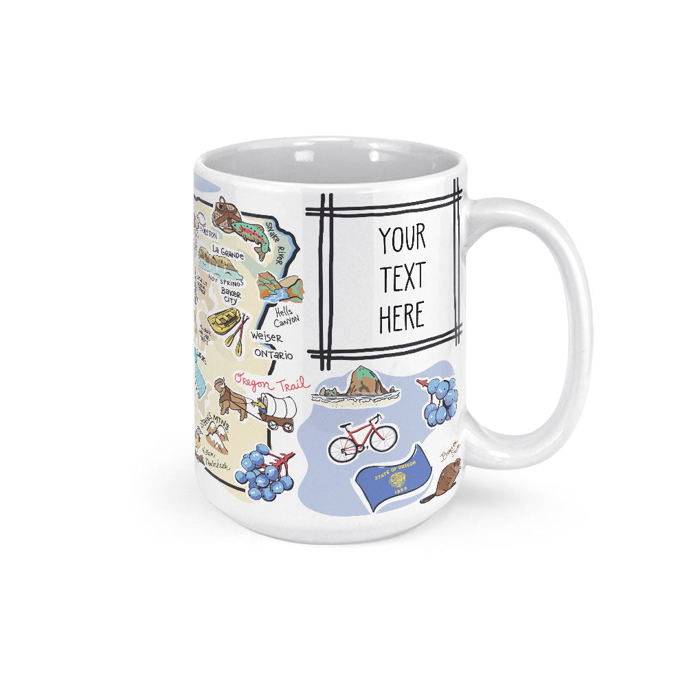 Custom Oregon Map Mug