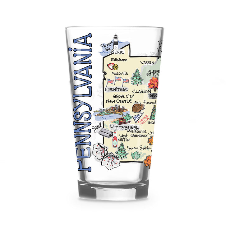 Custom Pennsylvania 16 oz. Glass