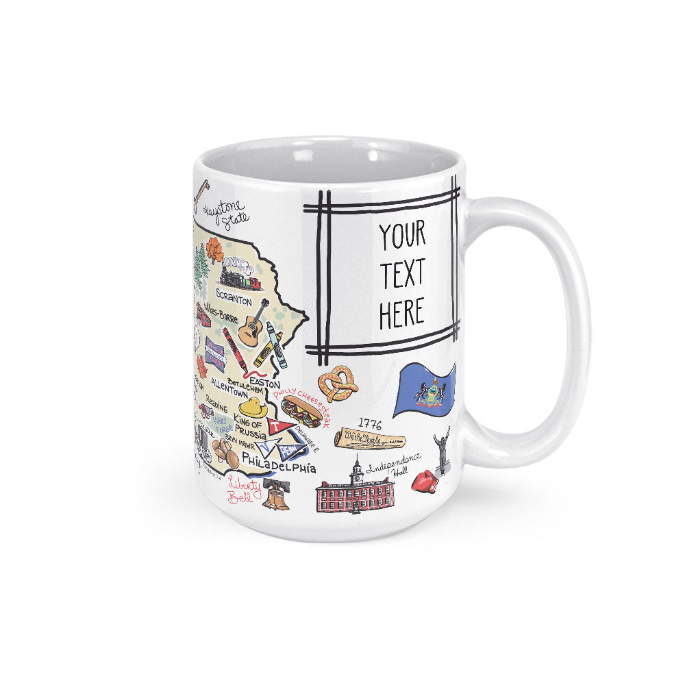 Custom Pennsylvania Map Mug