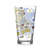 Custom Rhode Island 16 oz. Glass