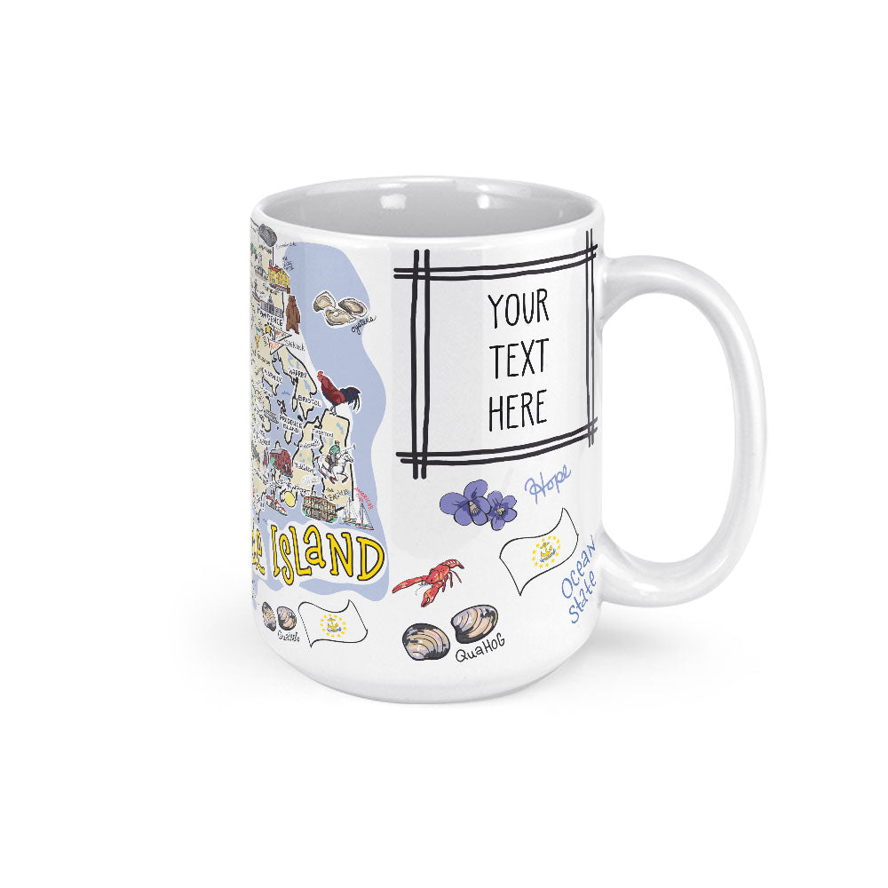Custom Rhode Island Map Mug