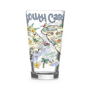 Custom South Carolina 16 oz. Glass