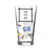 Custom South Carolina 16 oz. Glass