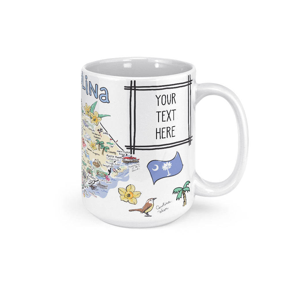 Custom South Carolina Map Mug
