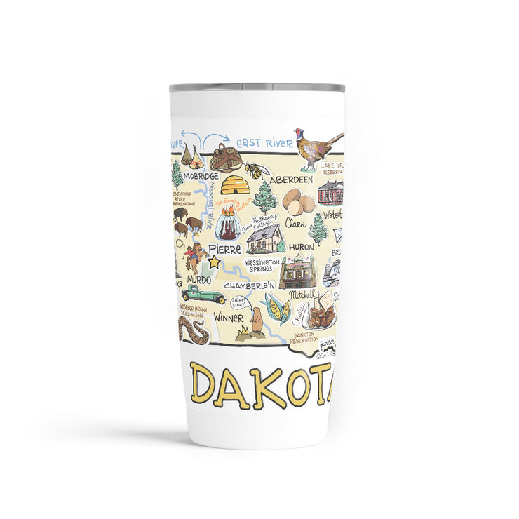 Custom South Dakota 20 oz. Tumbler