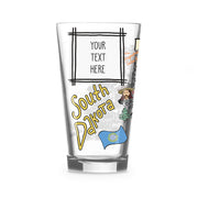 Custom South Dakota 16 oz. Glass