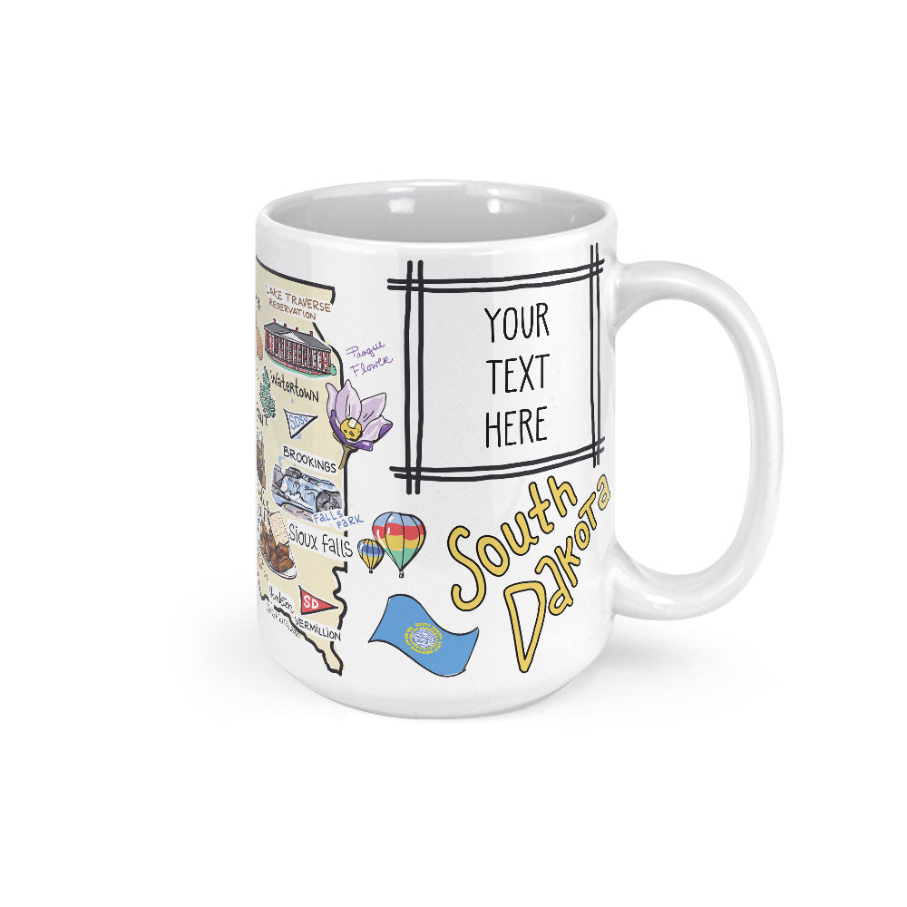 Custom South Dakota Map Mug
